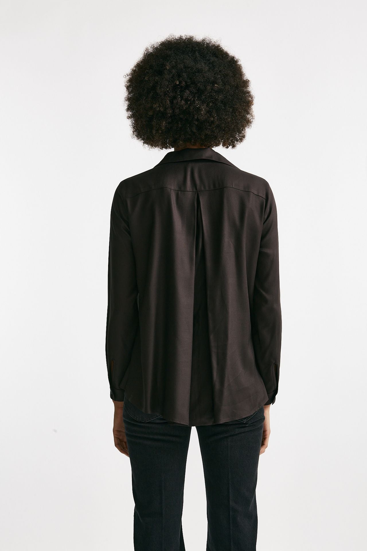 Camicia polo in viscosa marrone donna ( p - s ) - 3