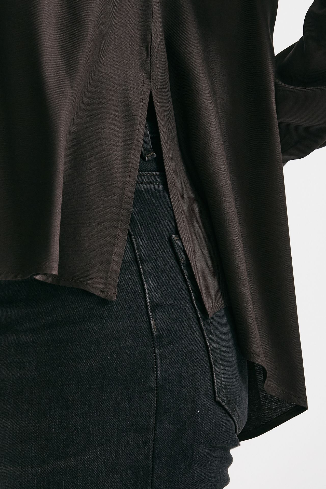 Camicia polo in viscosa marrone donna ( p - s ) - 5