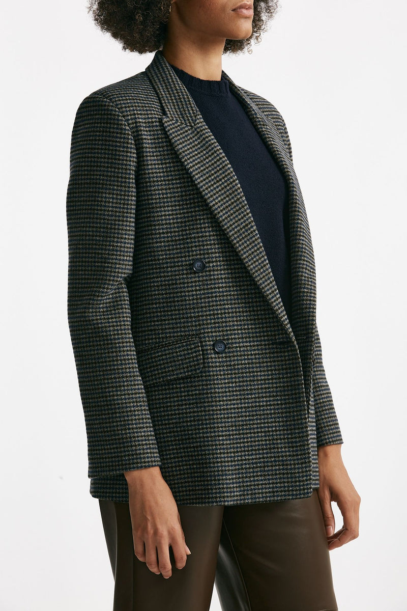 Giacca in galles Blu e marrone donna ( p - s ) - 2