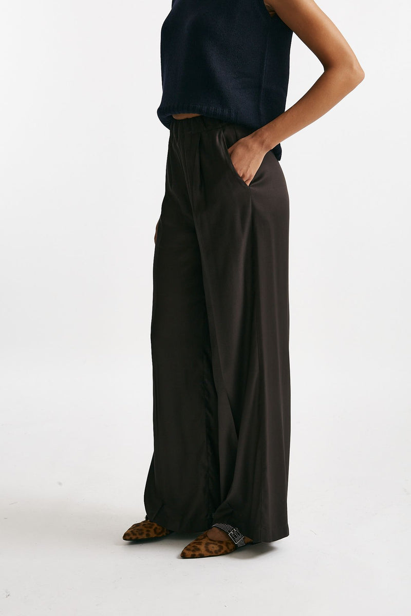 Pantalone ampio marrone donna ( p - s ) - 4