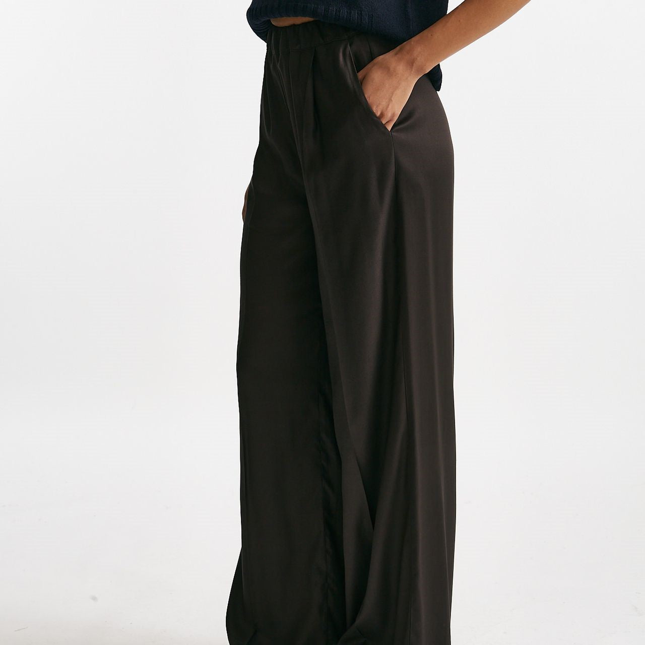 Pantalone ampio marrone donna ( p - s ) - 7