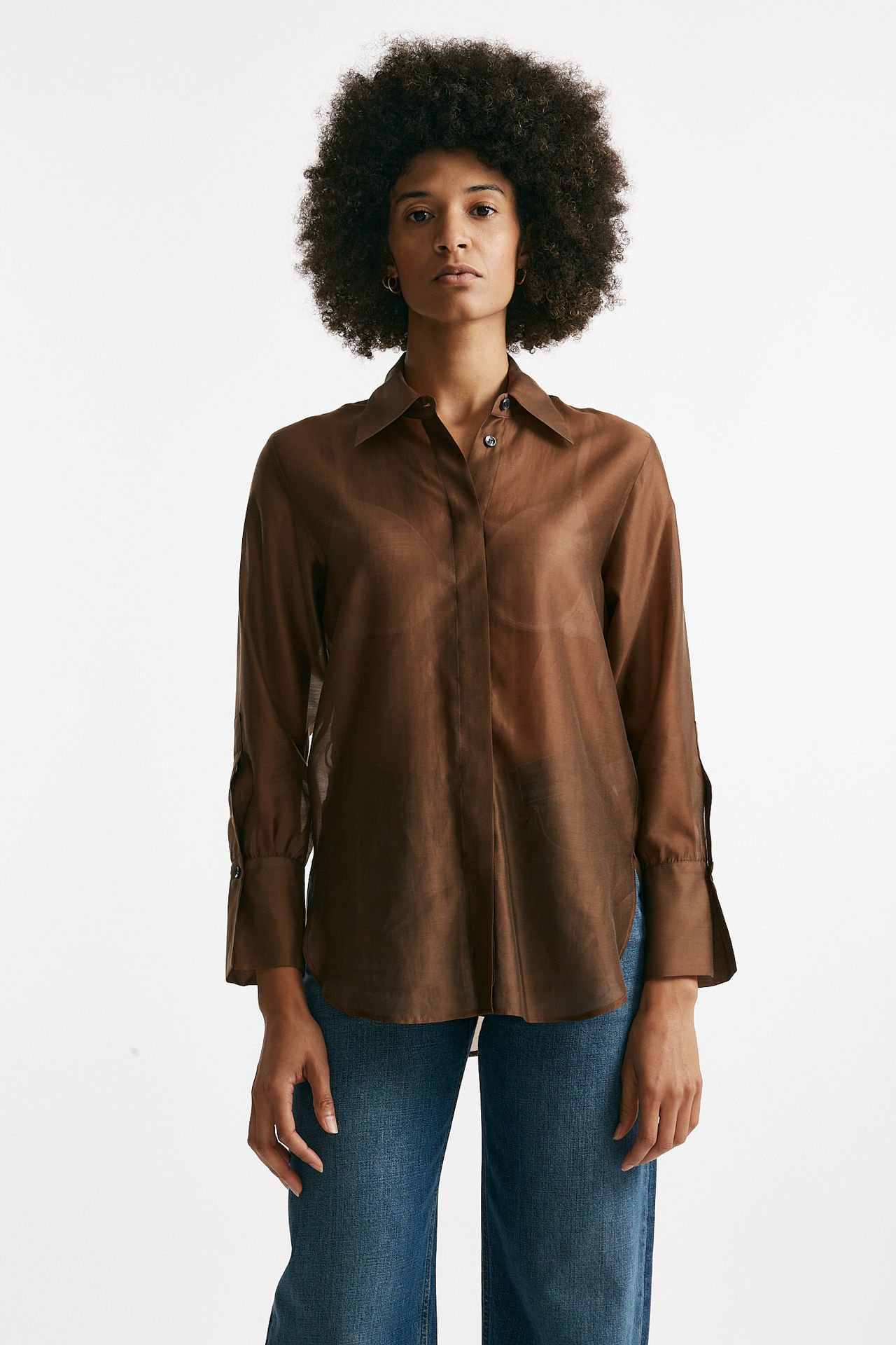 Camicia in voile cammello donna ( p - s ) - 1