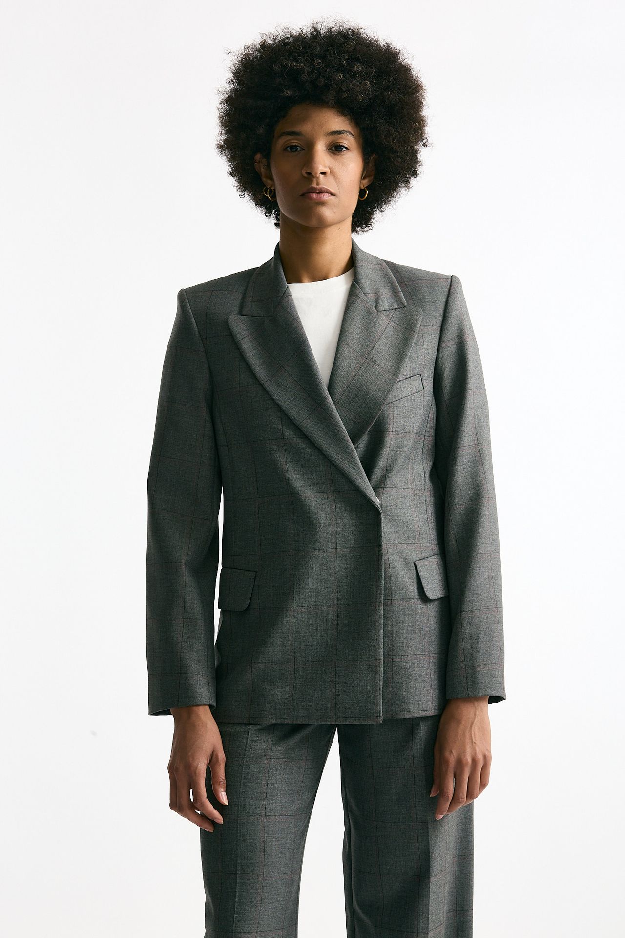 Giacca doppiopetto grigio e bordeaux donna ( p - s ) - 2