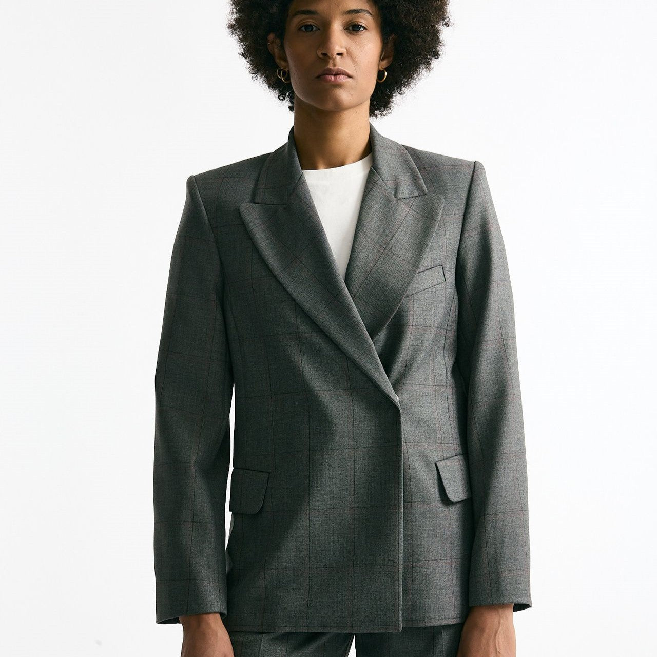 Giacca doppiopetto grigio e bordeaux donna ( p - s ) - 9