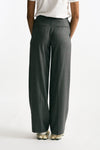 Pantalone palazzo Check bordeaux donna ( p - s ) - 3