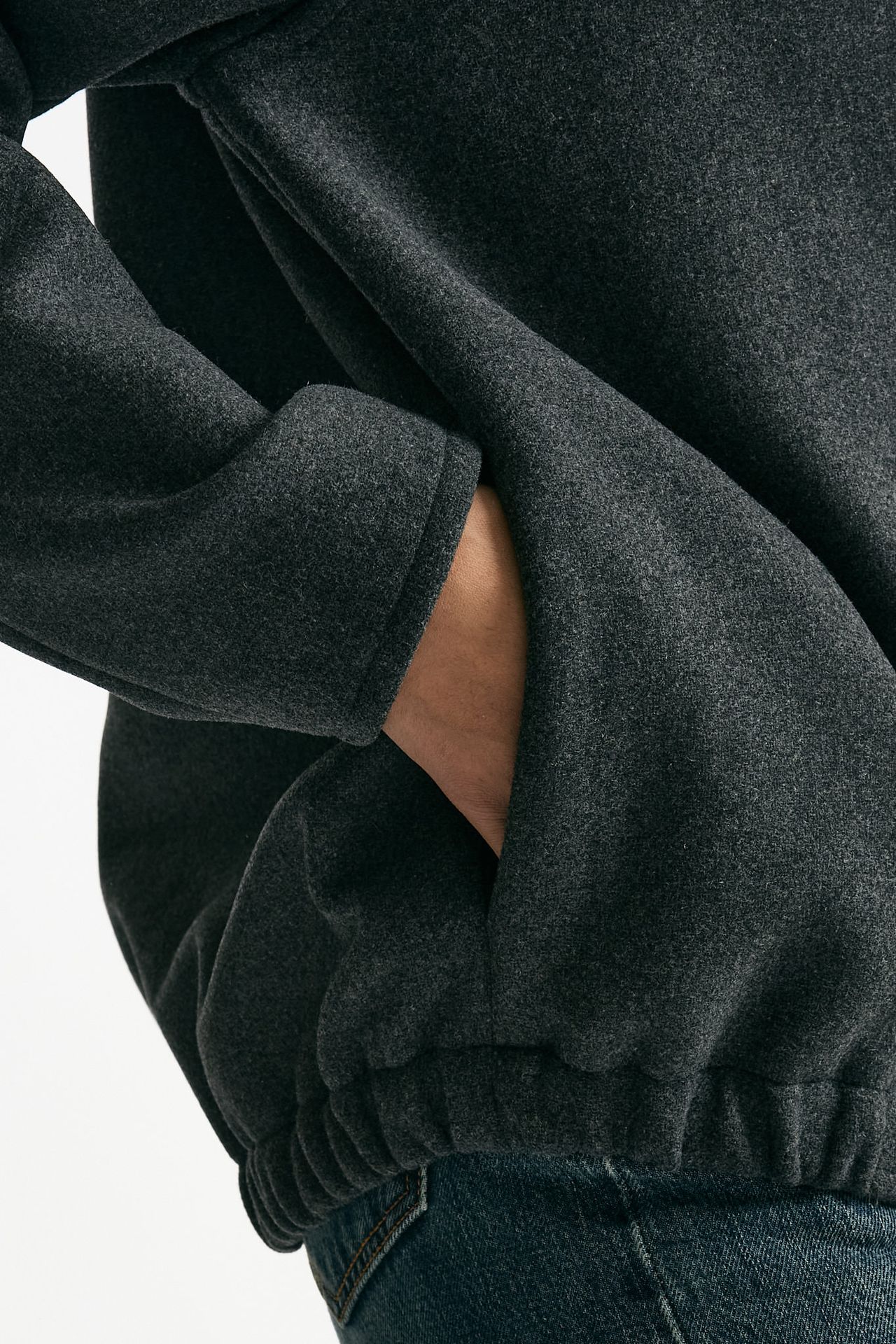 Bomber over in tela di lana antracite donna ( p - s ) - 7