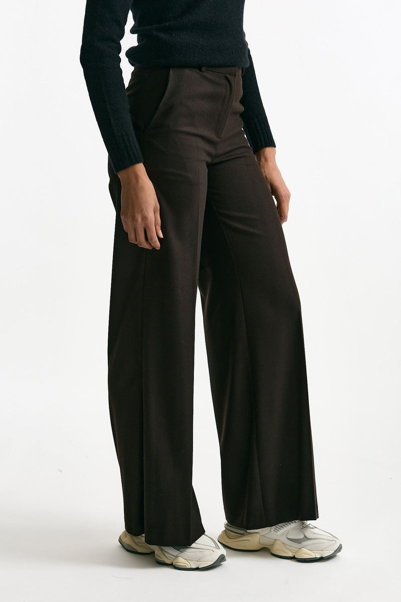 Pantalone palazzo marrone donna ( p - s ) - 2