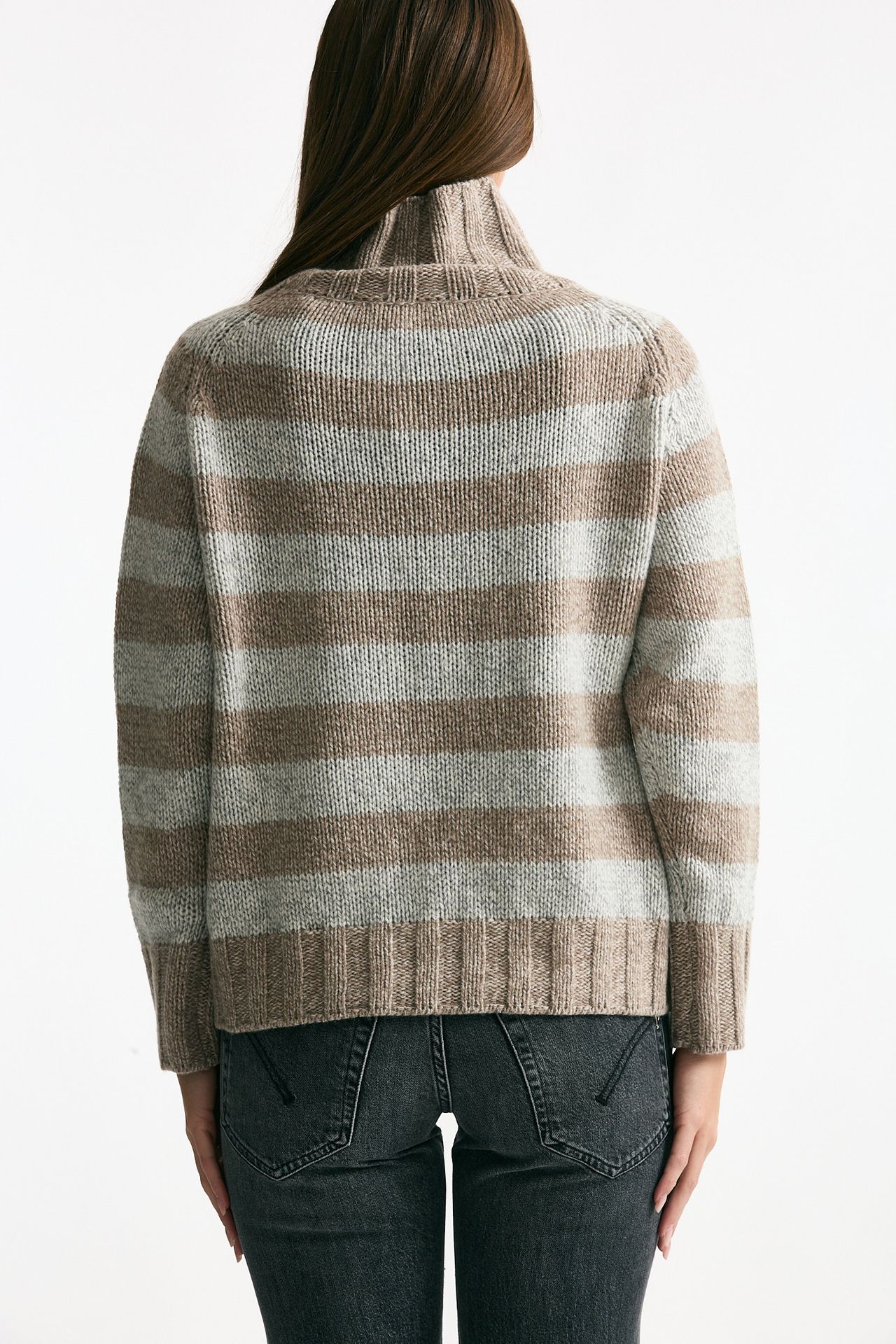 Maglia in lana rigata bicolor donna ( p - s ) - 4