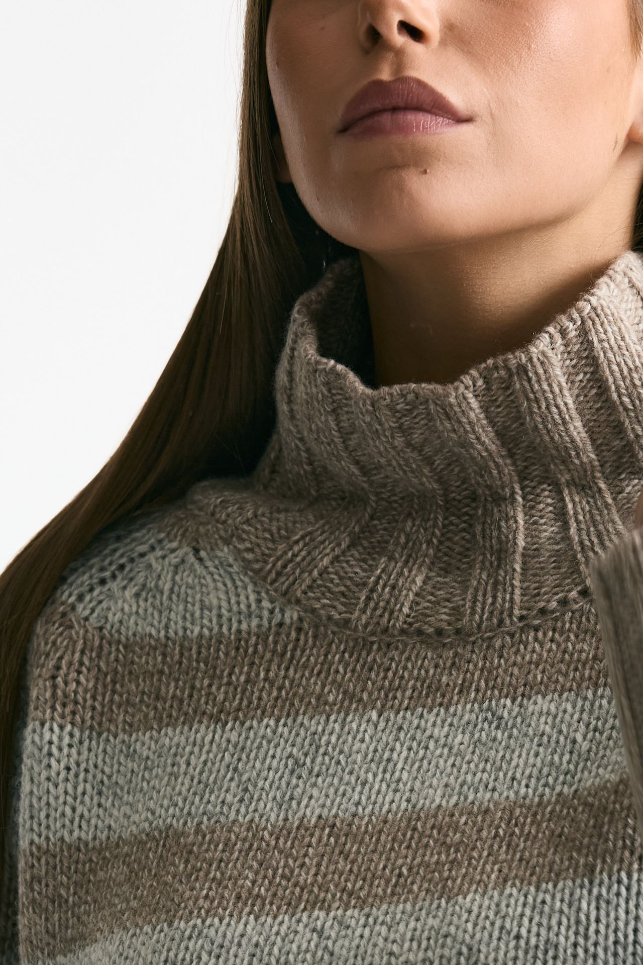 Maglia in lana rigata bicolor donna ( p - s ) - 5