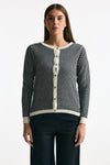 Cardigan pied de poule in cashmere donna ( p - s ) - 2