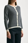 Cardigan pied de poule in cashmere donna ( p - s ) - 1