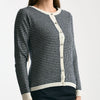 Cardigan pied de poule in cashmere donna ( p - s ) - 5