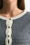 Cardigan pied de poule in cashmere donna ( p - s ) - 4