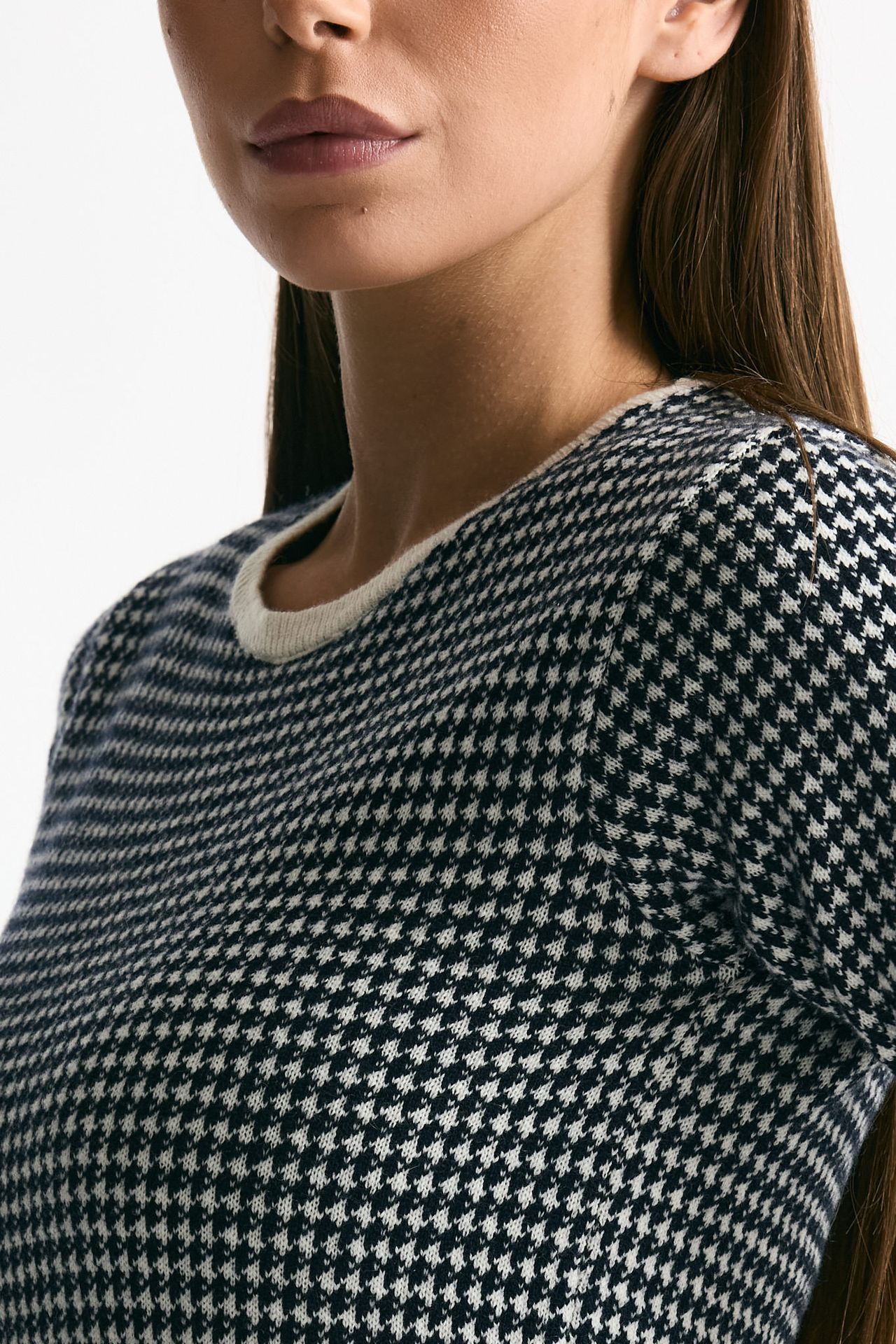 Maglia mezza manica blu e panna donna ( p - s ) - 5