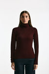 Dolcevita a costine bordeaux donna ( p - s ) - 3