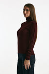 Dolcevita a costine bordeaux donna ( p - s ) - 5
