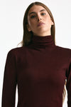 Dolcevita a costine bordeaux donna ( p - s ) - 1