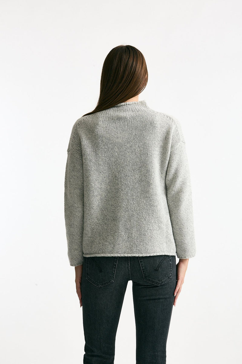 Maglia lupetto grigio melange donna ( p - s ) - 2