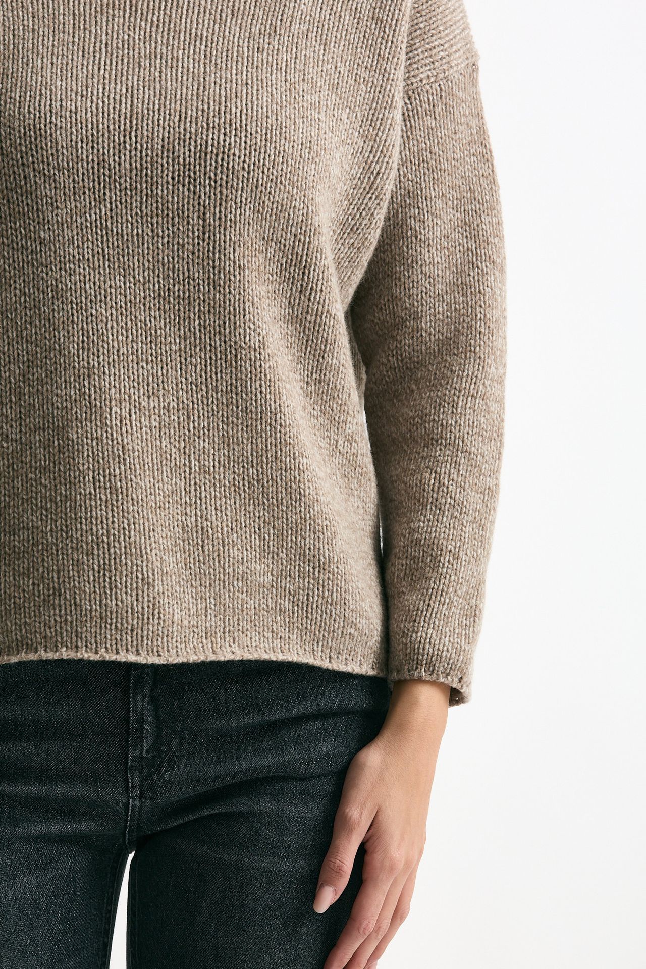 Maglia lupetto tortora donna ( p - s ) - 6