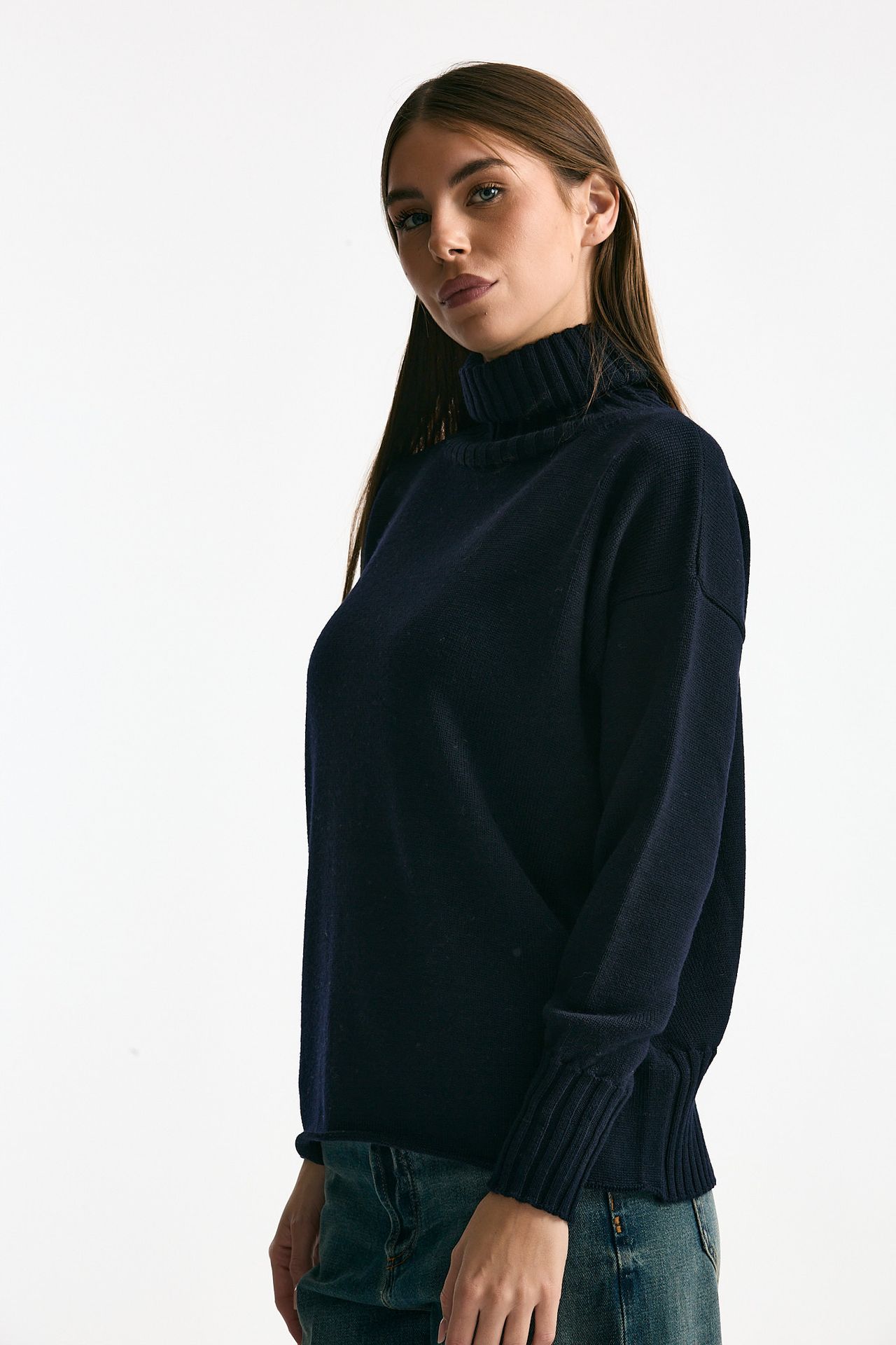 Maglia dolcevita blu donna ( p - s ) - 3