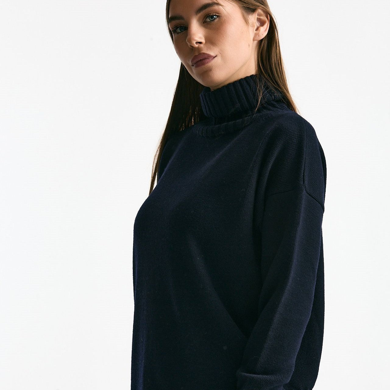 Maglia dolcevita blu donna ( p - s ) - 6