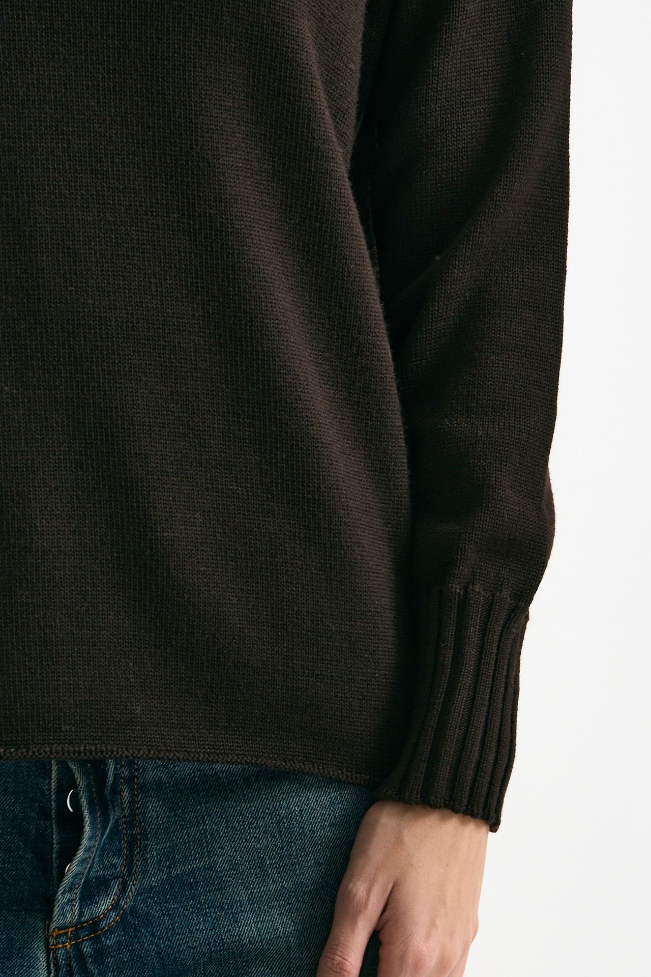 Maglia dolcevita marrone donna ( p - s ) - 5