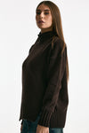 Maglia dolcevita in cashmere marrone donna ( p - s ) - 3
