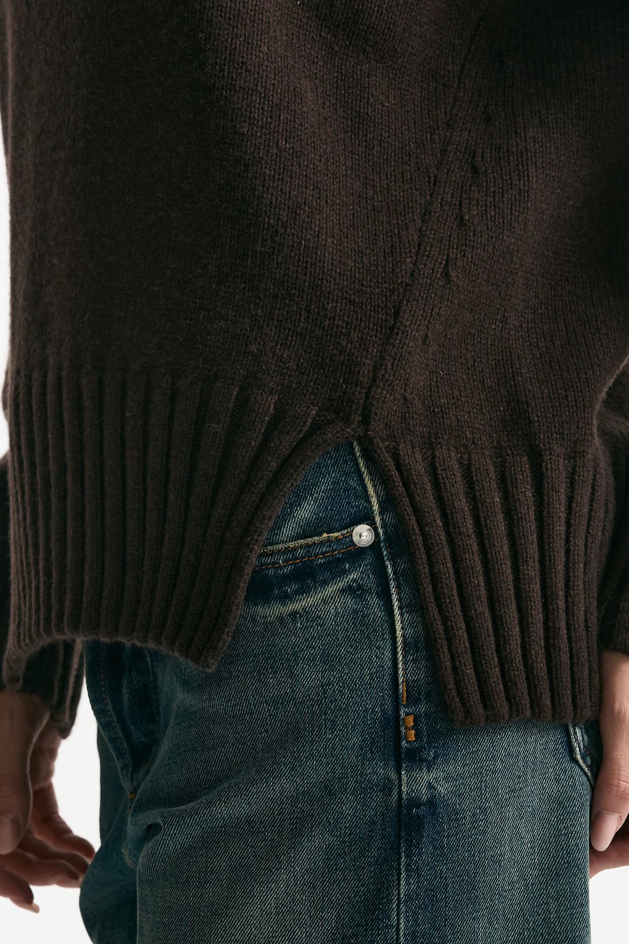 Maglia dolcevita in cashmere marrone donna ( p - s ) - 4