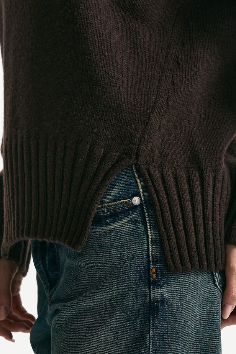 Maglia dolcevita in cashmere marrone donna ( p - s ) - 4