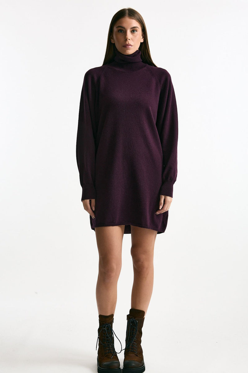 Abito in cashmere prugna donna ( p - s ) - 1