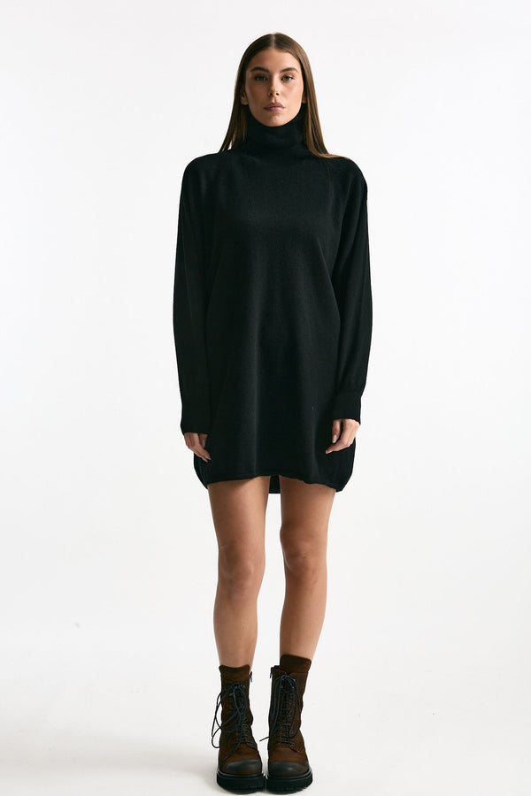 Abito in cashmere nero donna ( p - s )