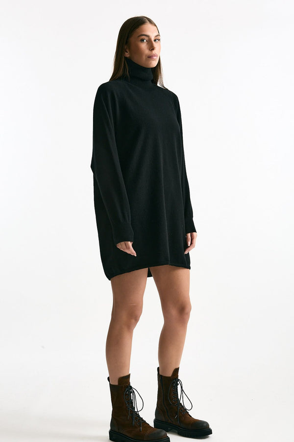 Abito in cashmere nero donna ( p - s )