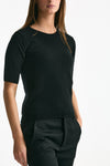 Maglia girocollo in cashmere nero donna ( p - s ) - 1