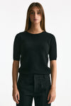 Maglia girocollo in cashmere nero donna ( p - s ) - 2