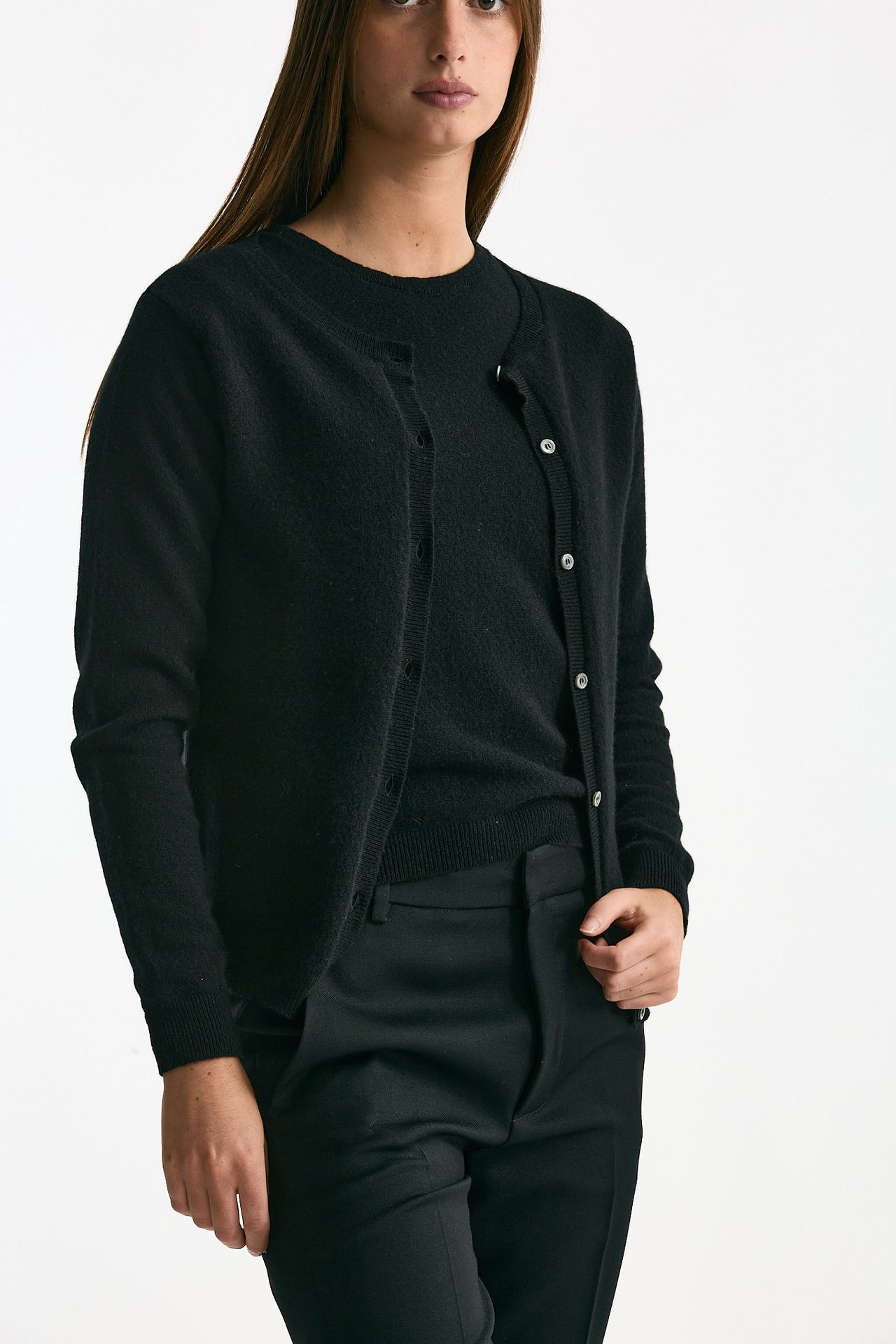 Cardigan in cashmere nero donna ( p - s ) - 1