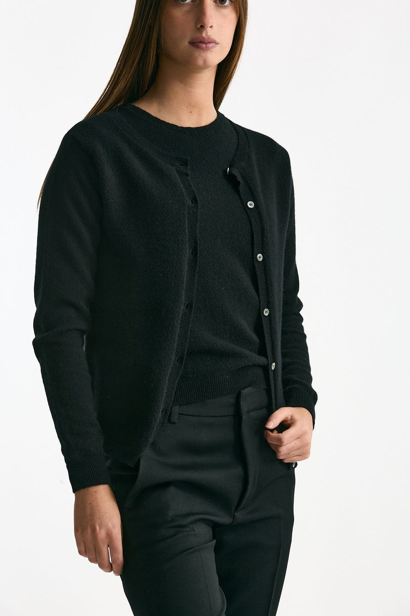 Cardigan in cashmere nero donna ( p - s ) - 1