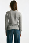 Girocollo basic in lana e cashmere grigio melange donna Scaglione - 4