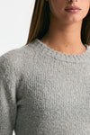 Girocollo basic in lana e cashmere grigio melange donna Scaglione - 5