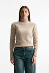 Girocollo basic in lana e cashmere tortora donna Scaglione - 2