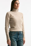 Girocollo basic in lana e cashmere tortora donna Scaglione - 3