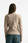Girocollo basic in lana e cashmere tortora donna Scaglione - 4