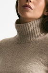 Girocollo basic in lana e cashmere tortora donna Scaglione - 5