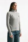 Girocollo basic in lana e cashmere grigio melange donna Scaglione - 4