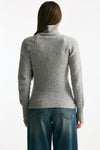 Girocollo basic in lana e cashmere grigio melange donna Scaglione - 2