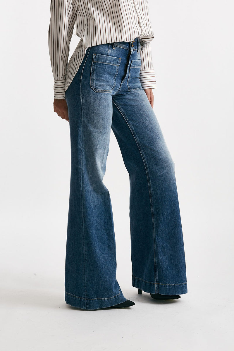Jeans JANE flare in denim donna Seafarer - 1