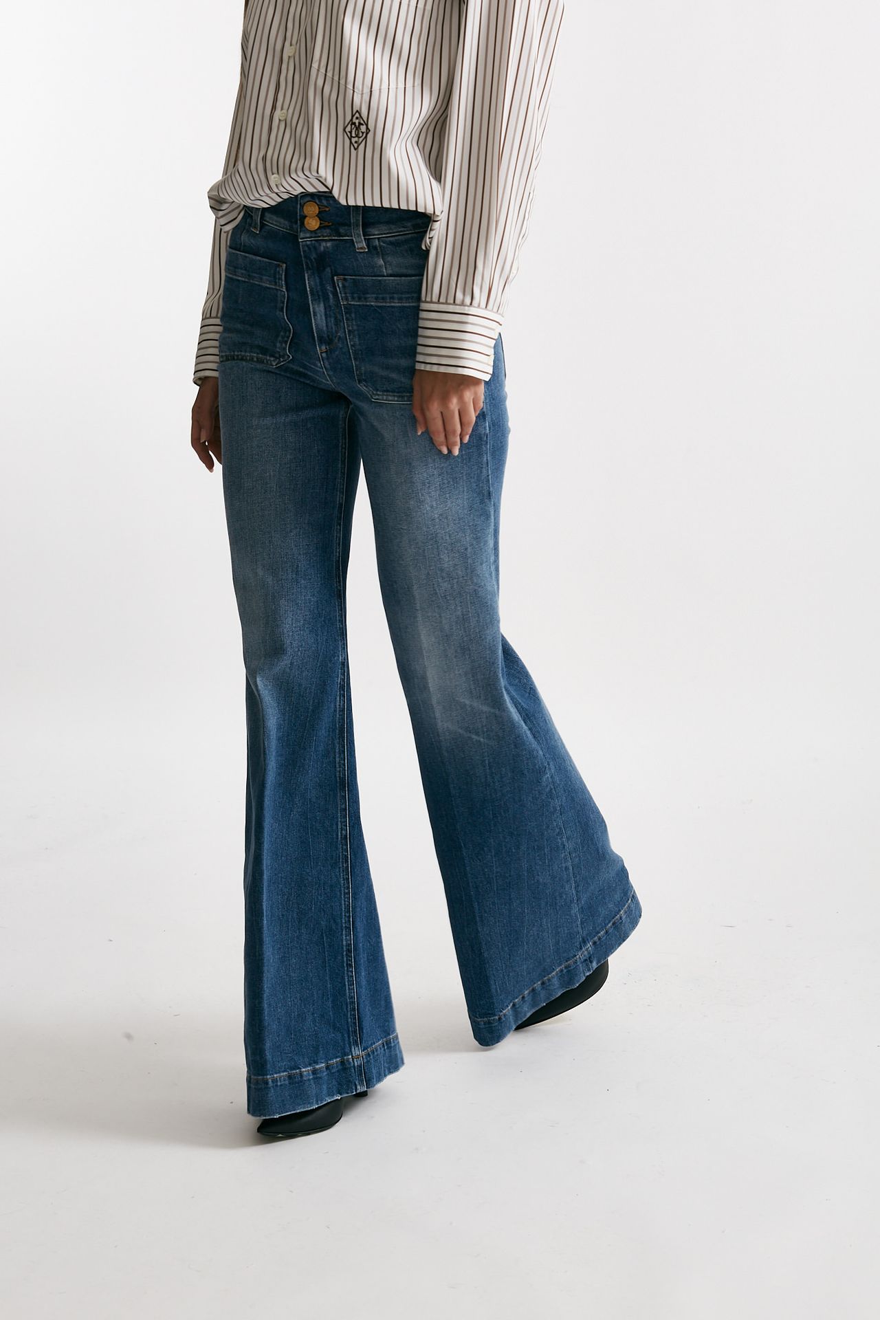 Jeans JANE flare in denim donna Seafarer - 4