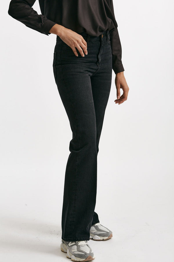 Jeans regular SMINE lavaggio black brown donna Seafarer