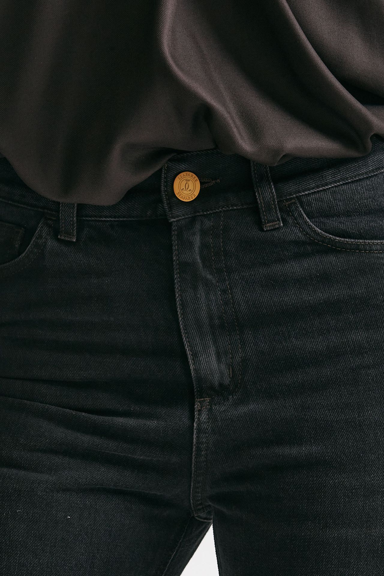 Jeans regular SMINE lavaggio black brown donna Seafarer - 5