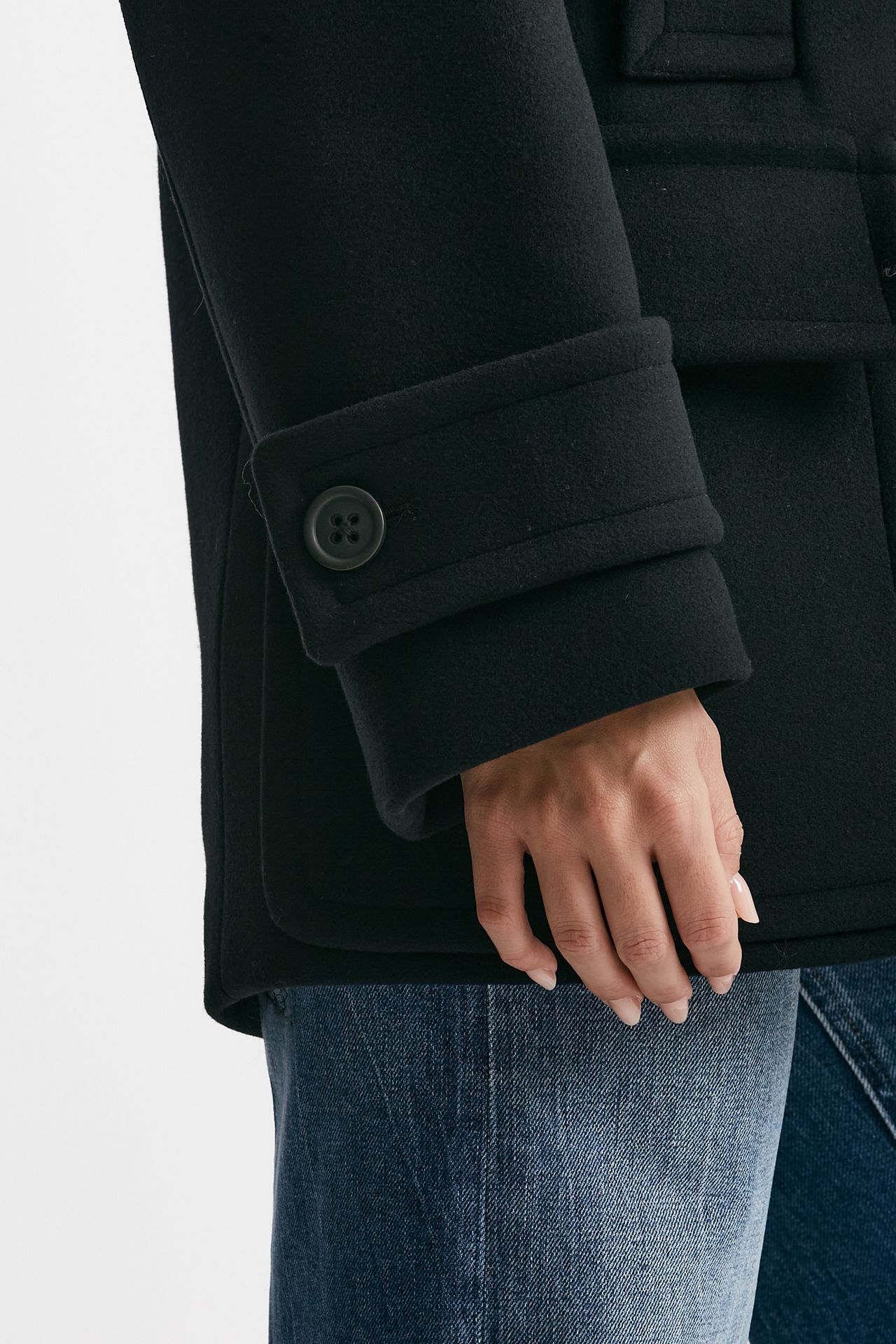 Caban doppiopetto nero donna Seafarer - 8