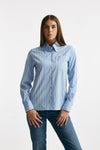 Camicia rigata azzurra e bianca donna Seafarer - 1